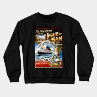 Vintage Travel Poster - Isle of Man Crewneck Sweatshirt